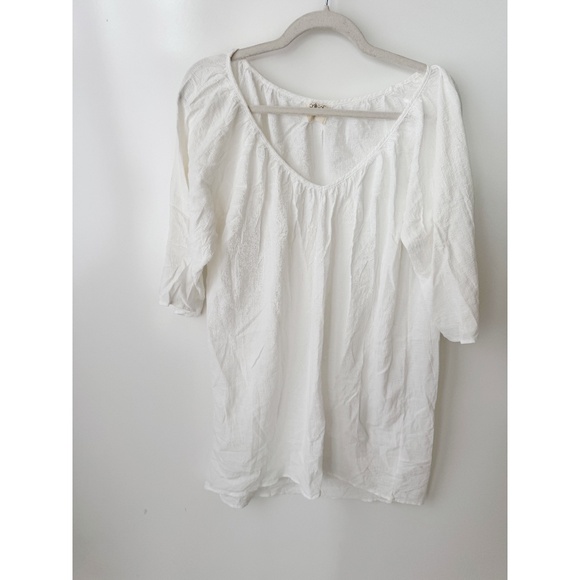 9seed Santa Cruz Wrinkled Gauze Swim Cover Up White OS - Picture 2 of 6